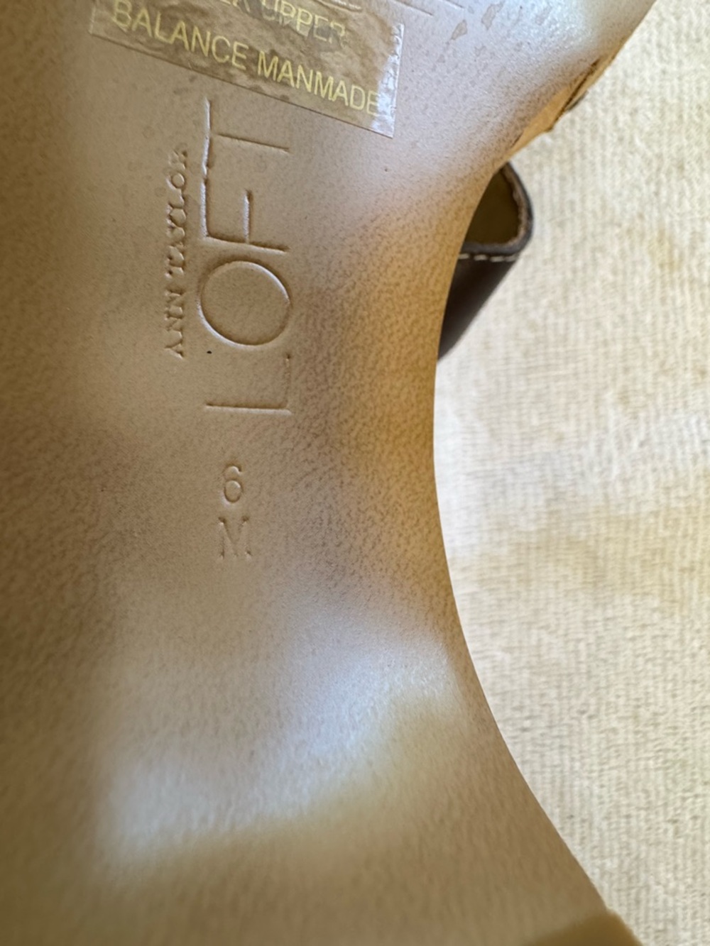 Ann Taylor LOFT Black Leather Cork Wedge Slide Sandals - Picture 4 of 4